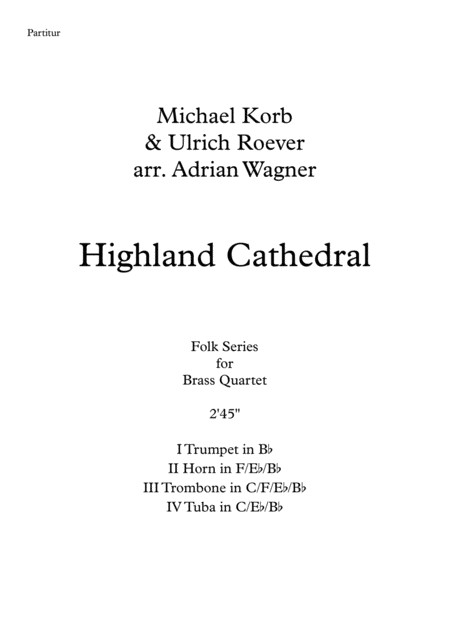 Highland Cathedral Brass Quartet Arr Adrian Wagner Page 2