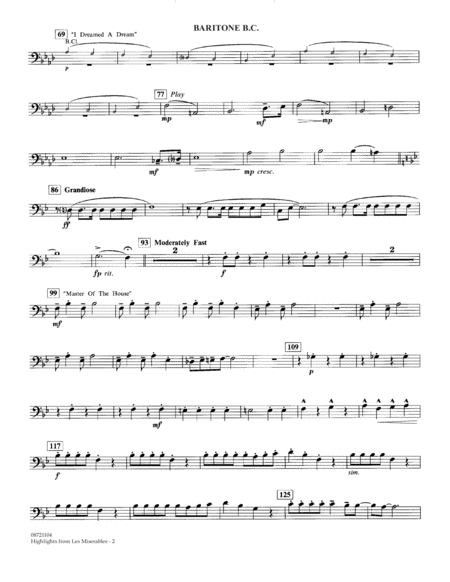 Highlights From Les Misrables Arr Johnnie Vinson Baritone B C Page 2