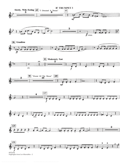 Highlights From Les Misrables Arr Johnnie Vinson Bb Trumpet 3 Page 2