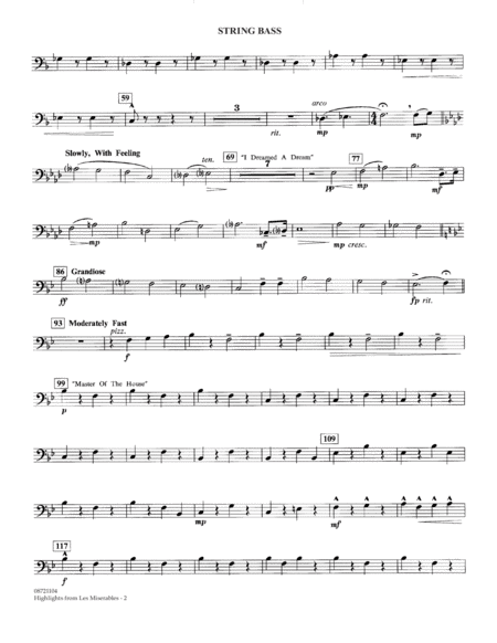 Highlights From Les Misrables Arr Johnnie Vinson String Bass Page 2