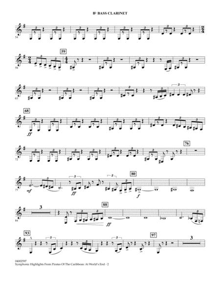 Highlights From Pirates Of The Caribbean At Worlds End Arr Jay Bocook Bb Bass Clarinet Page 2