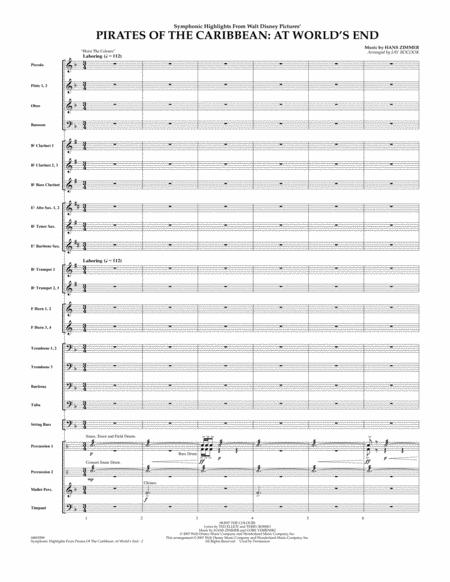 Highlights From Pirates Of The Caribbean At Worlds End Arr Jay Bocook Full Score Page 2