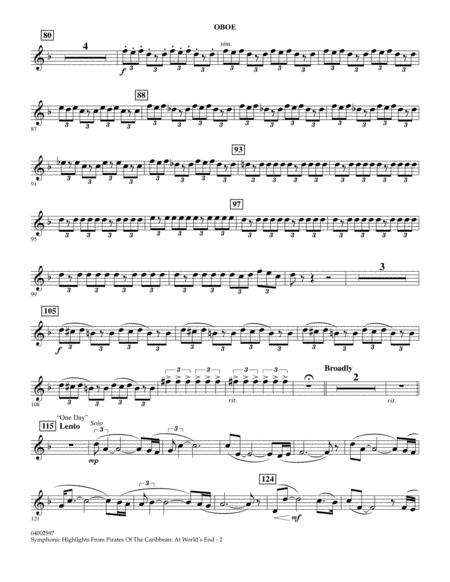 Highlights From Pirates Of The Caribbean At Worlds End Arr Jay Bocook Oboe Page 2