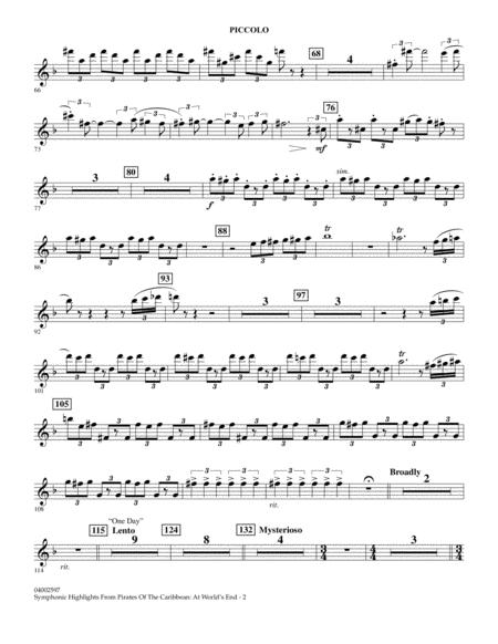 Highlights From Pirates Of The Caribbean At Worlds End Arr Jay Bocook Piccolo Page 2