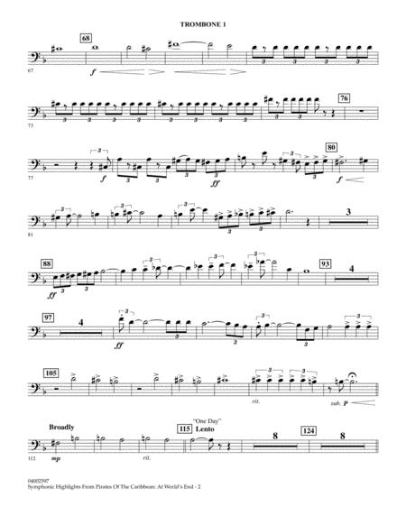 Highlights From Pirates Of The Caribbean At Worlds End Arr Jay Bocook Trombone 1 Page 2