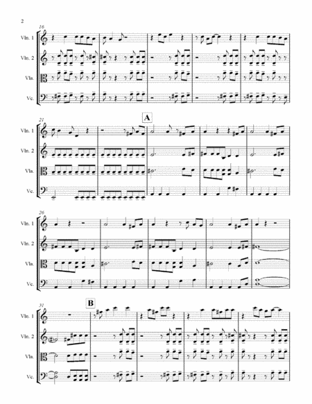 Highway To Hell Arranged For String Quartet With Rehearsal Letters Score Parts Mp3 Page 2