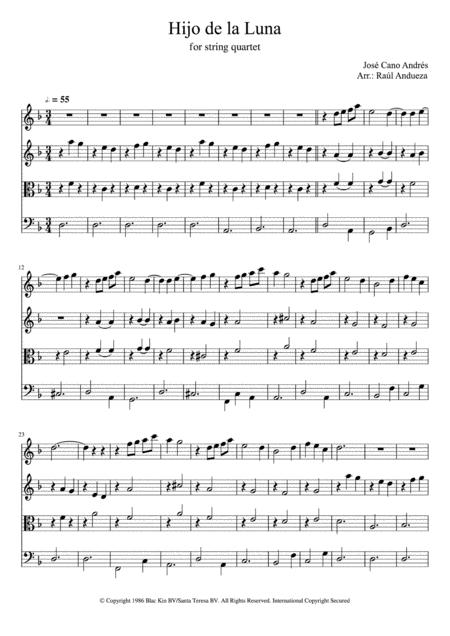 Hijo De La Luna String Quartet Page 2