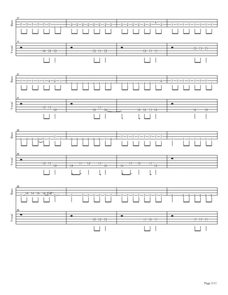 Hikari Radwimps Bass Vocal Tab Page 2