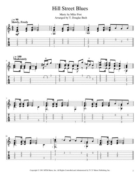 Hill Street Blues Theme Arranged For Fingerstyle Guitar Page 2