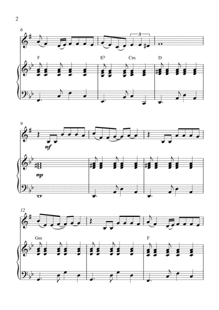 Historia De Un Amor Alto Sax Solo And Piano Accompaniment Page 2