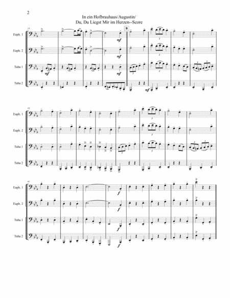 Hofbrau Haus Medley Tuba Euphonium Quartet Page 2
