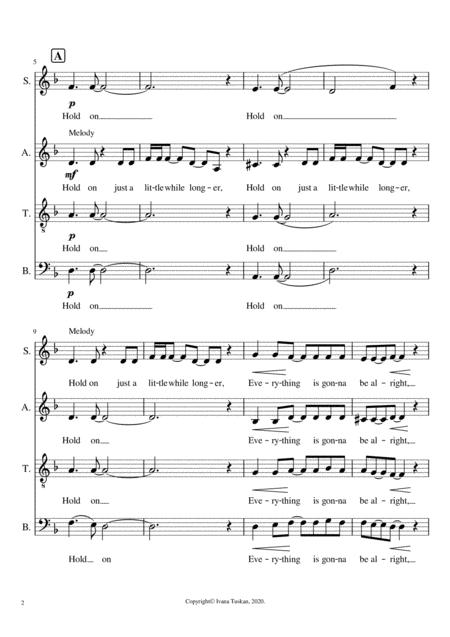 Hold On Just A Little While Longer For Satb A Cappella Page 2