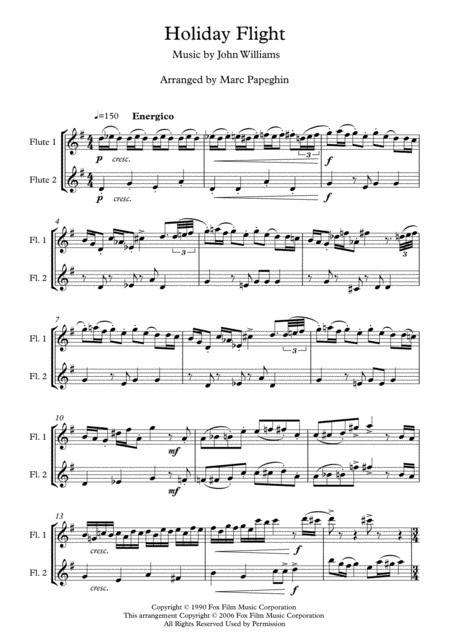 Holiday Flight From Home Alone Flute Duet Page 2