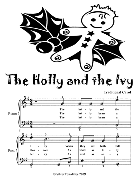 Holly And The Ivy Easiest Piano Sheet Music Tadpole Edition Page 2