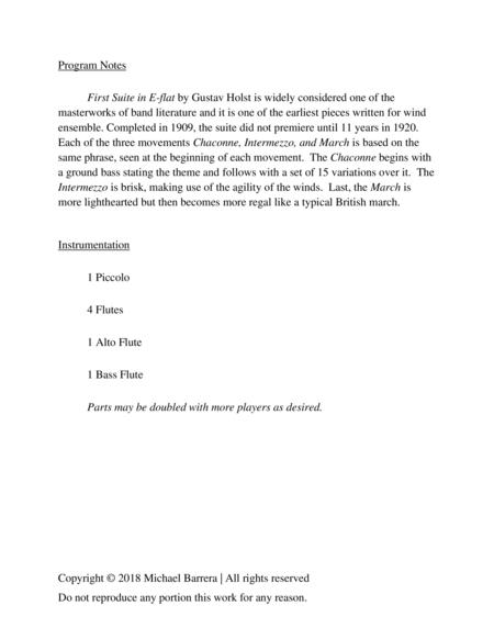 Holst First Suite In Eb Flute Choir Page 2