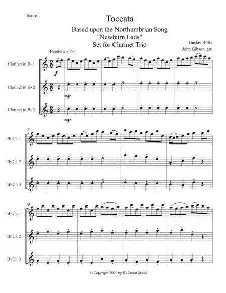 Holst Toccata Newburn Lads Set For Clarinet Trio Page 2