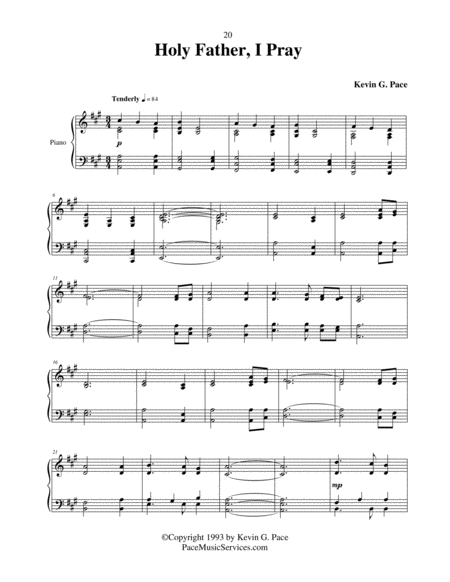 Holy Father I Pray Original Piano Solo Prelude Page 2