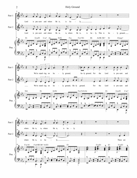 Holy Ground For 2 Part Choir Page 2