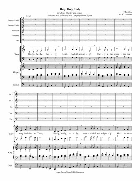 Holy Holy Holy Choir Brass Quintet And Organ Page 2