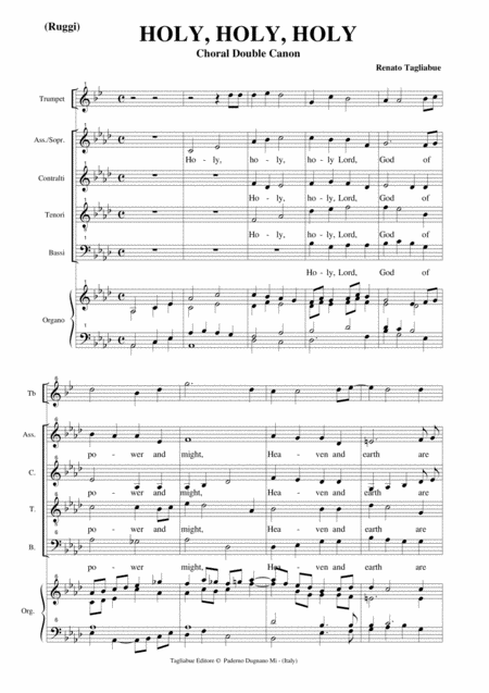 Holy Holy Holy Tagliabue Ruggi Choral Double Canon Page 2