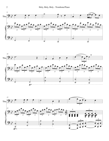 Holy Holy Holy Trombone Piano And Trombone Part Page 2