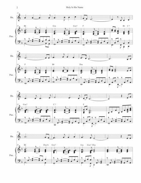 Holy Is His Name French Horn Solo And Piano Page 2