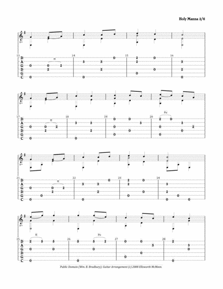 Holy Manna For Fingerstyle Guitar Tuned Cgdgad Page 2