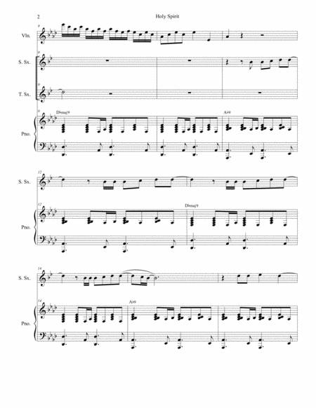 Holy Spirit Duet For Soprano And Tenor Saxophone Page 2