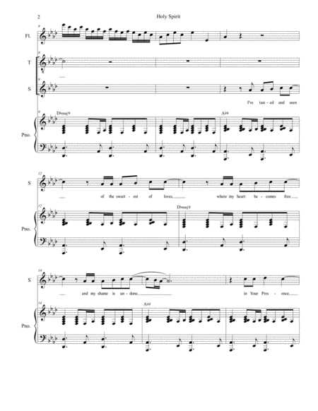 Holy Spirit For 2 Part Choir Sop Ten Page 2