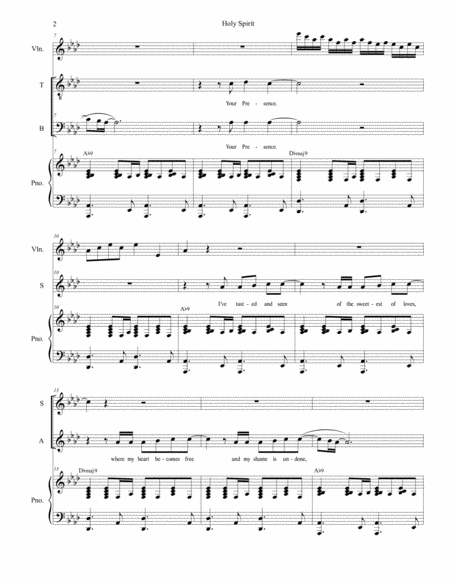 Holy Spirit For Satb Page 2