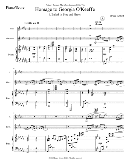 Homage To Georgia O Keeffe Arr For Flute Clarinet Piano Page 2