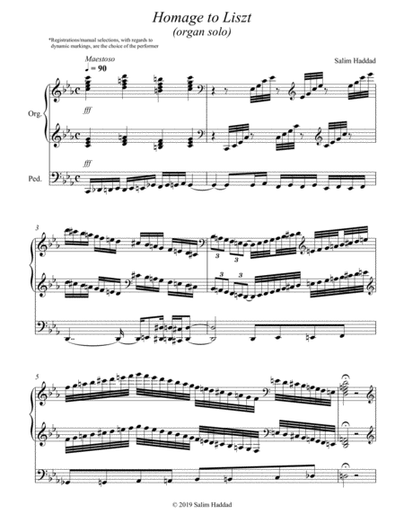 Homage To Liszt Organ Solo Op 8 Page 2