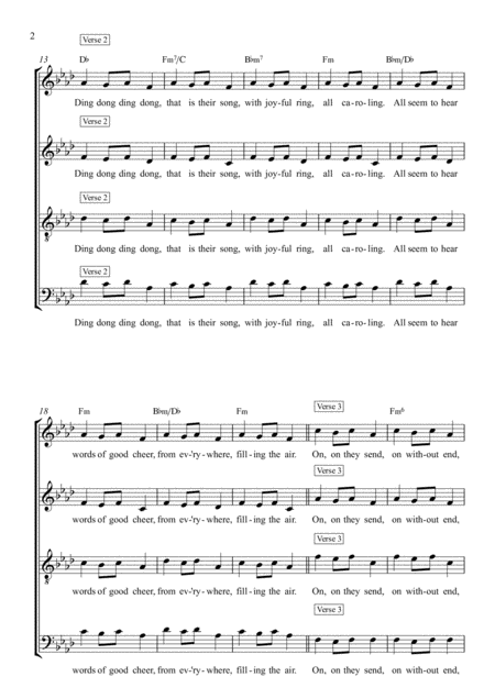 Home Alone Medley Carol Of The Bells Somewhere In My Memory Satb Page 2