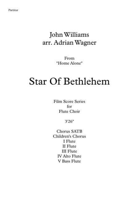 Home Alone Star Of Bethlehem John Williams Flute Choir Optional With Choir Arr Adrian Wagner Page 2