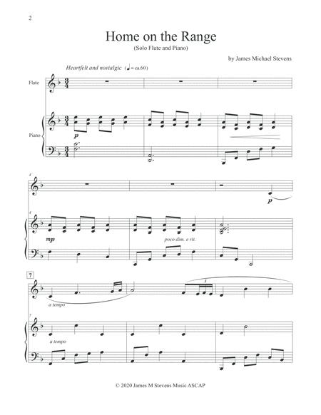 Home On The Range Flute Piano Page 2