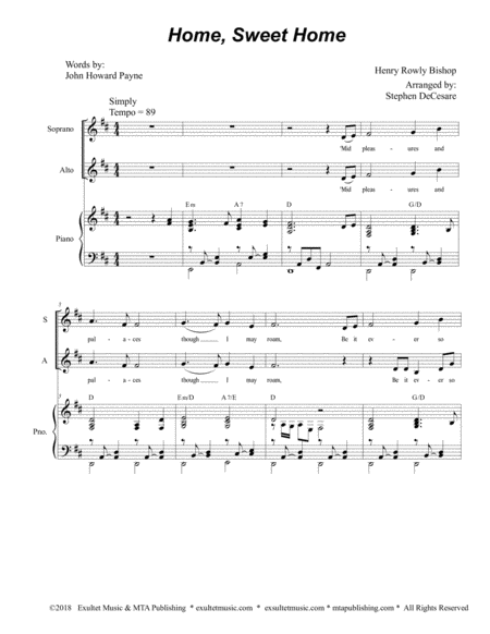 Home Sweet Home Satb Page 2