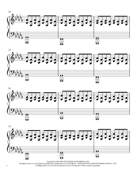 Hometown Glory Piano Accompaniment Page 2