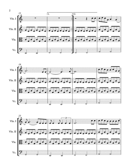 Hometown Glory String Quartet Page 2