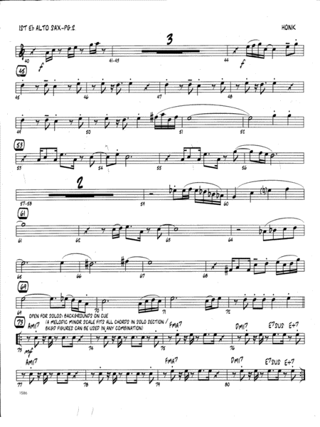 Honk 2nd Eb Alto Saxophone Page 2