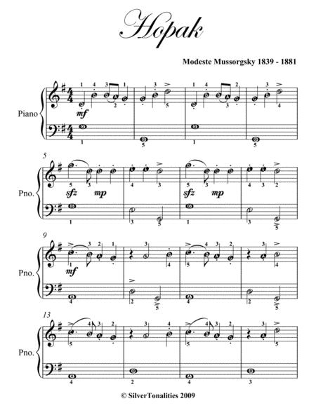 Hopak Easy Piano Sheet Music Page 2