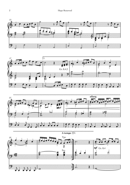 Hope Renewed Version For Solo Organ Page 2