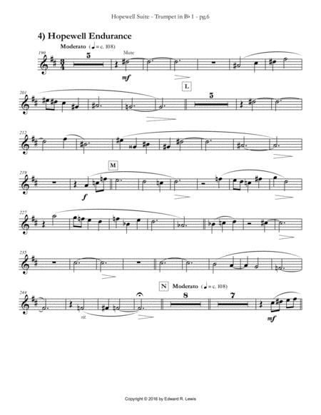 Hopewell Endurance From Hopewell Suite For Trumpet Sextet Page 2