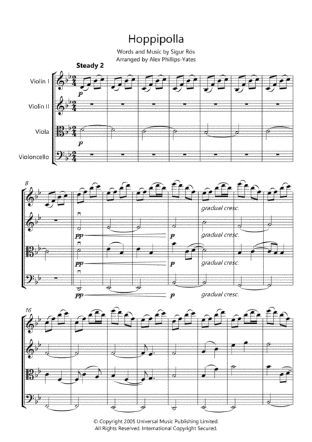 Hoppipolla By Sigur Rs String Quartet Page 2