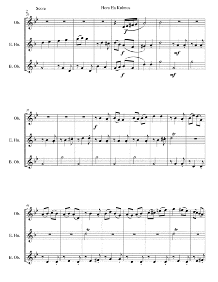 Hora Ha Kulmus Dance Of The Quill For Oboe Cor Anglais And Bass Oboe Page 2