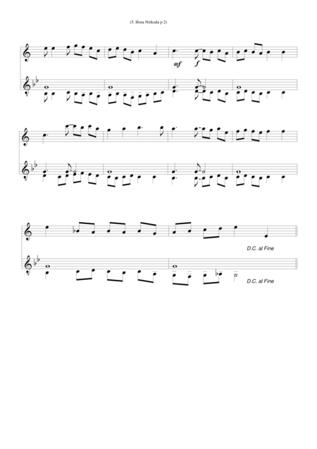 Hora Nirkoda Lets Dance The Hora For Clarinet And Guitar Page 2