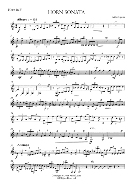 Horn Sonata No 1 3rd Movement Allegro Page 2