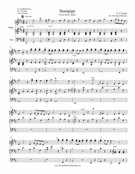 Hornpipe Allegro Maestoso From The Water Music Suite Organ Page 2