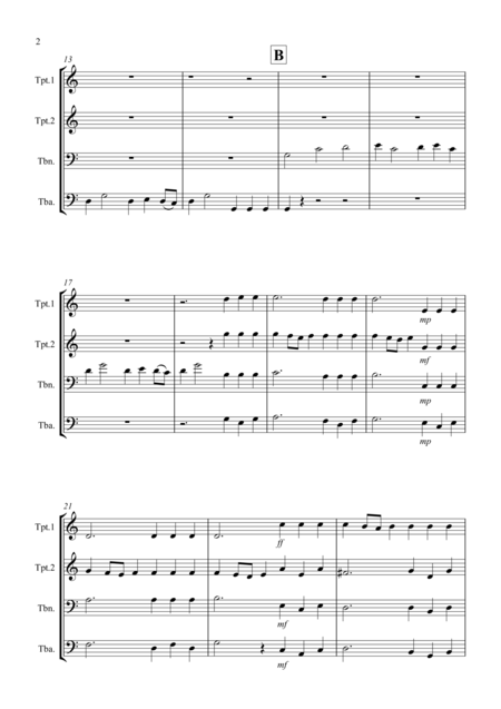 Hornpipe From Handels Water Music For Brass Quartet Page 2