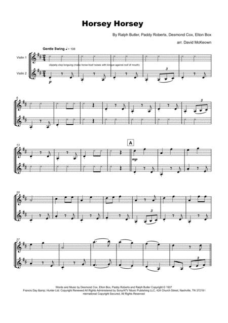 Horsey Horsey Nursery Rhyme For Violin Duet Page 2