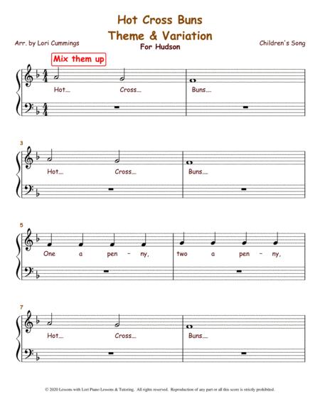 Hot Cross Buns Theme Variation Page 2